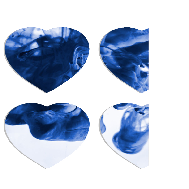 Магнитные фотопазлы Сердце 50 на 50 набор 4 штуки 