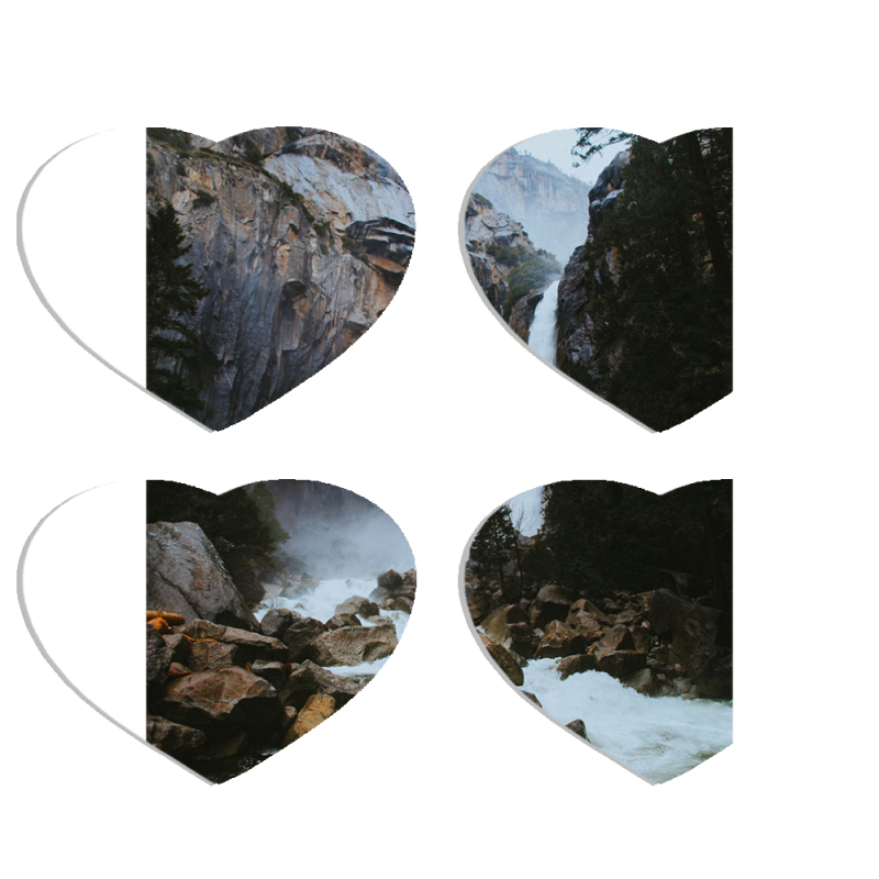 Магнитные фотопазлы Сердце 50 на 50 набор 4 штуки 