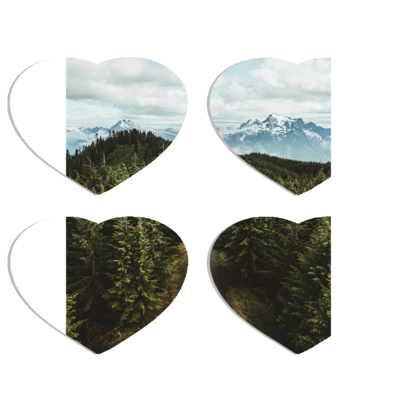 Магнитные фотопазлы Сердце 50 на 50 набор 4 штуки 