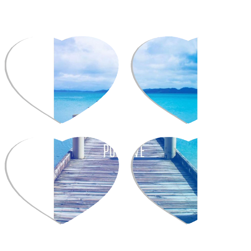 Магнитные фотопазлы Сердце 50 на 50 набор 4 штуки 