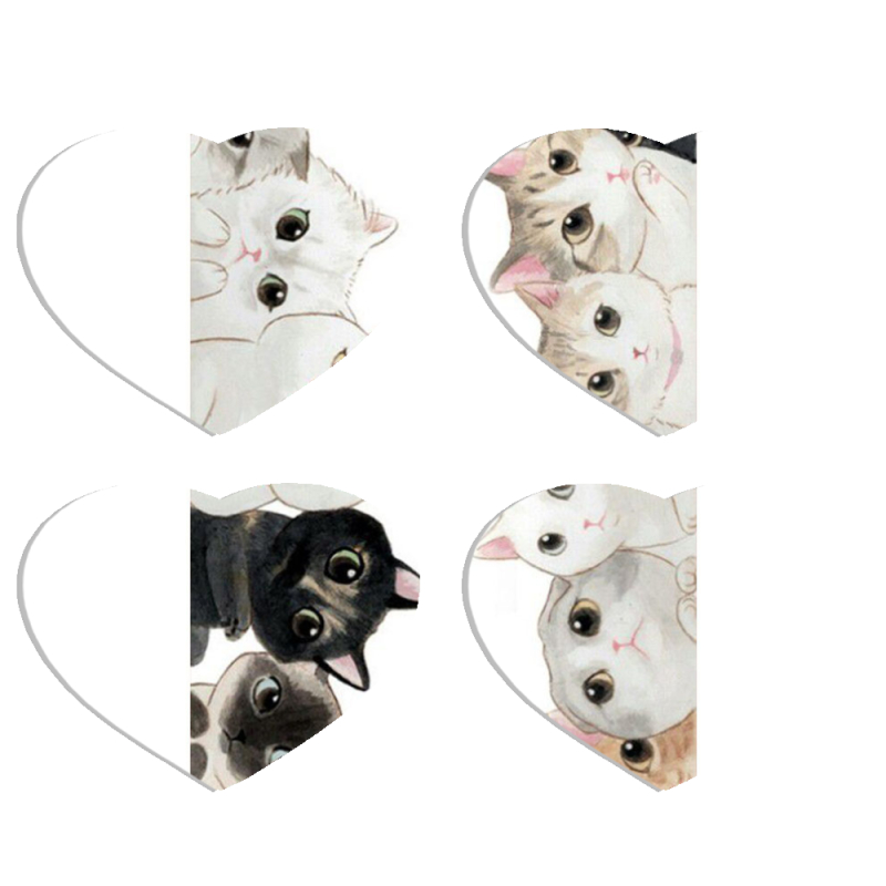 Магнитные фотопазлы Сердце 50 на 50 набор 4 штуки 