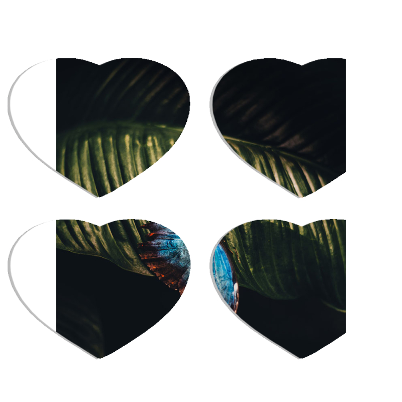 Магнитные фотопазлы Сердце 50 на 50 набор 4 штуки 