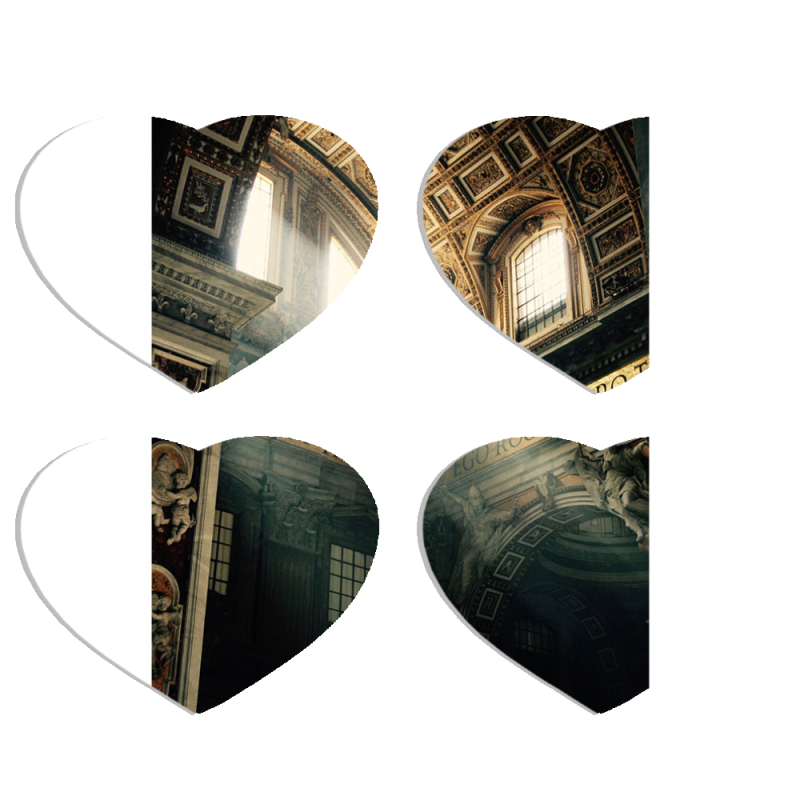 Магнитные фотопазлы Сердце 50 на 50 набор 4 штуки 