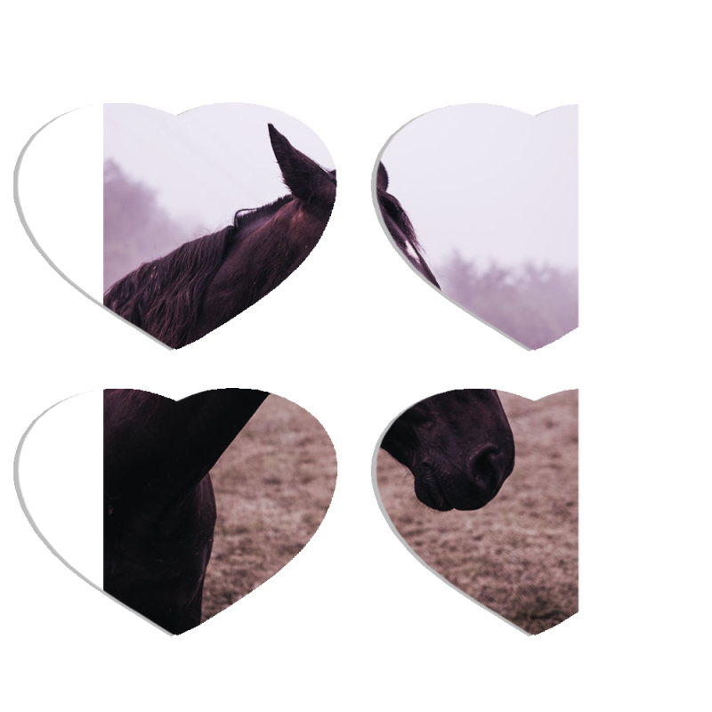 Магнитные фотопазлы Сердце 50 на 50 набор 4 штуки 