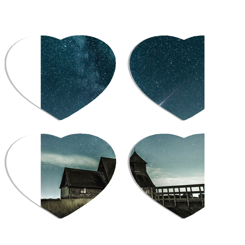 Магнитные фотопазлы Сердце 50 на 50 набор 4 штуки 