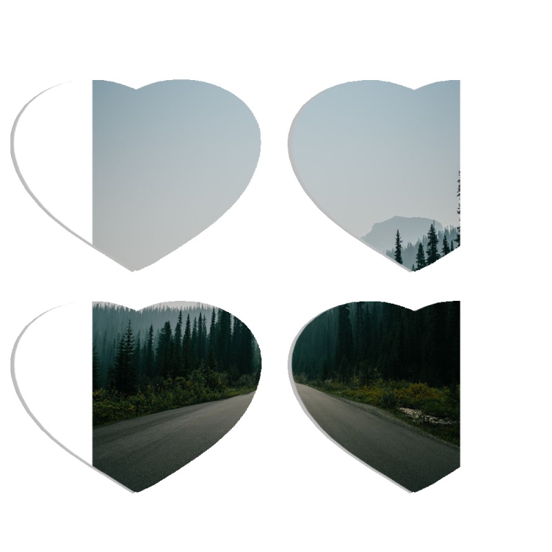 Магнитные фотопазлы Сердце 50 на 50 набор 4 штуки 