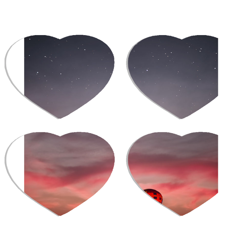 Магнитные фотопазлы Сердце 50 на 50 набор 4 штуки 