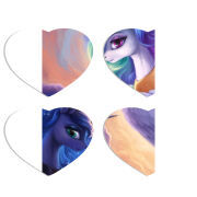 Магнитные фотопазлы Сердце 50 на 50 набор 4 штуки My Little Pony Rarity  Princess Luna