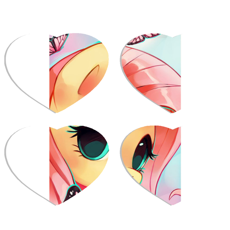 Магнитные фотопазлы Сердце 50 на 50 набор 4 штуки My Little Pony Fluttershy