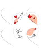Магнитные фотопазлы Сердце 50 на 50 набор 4 штуки Mumintroll