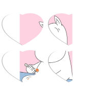 Магнитные фотопазлы Сердце 50 на 50 набор 4 штуки Mumintroll