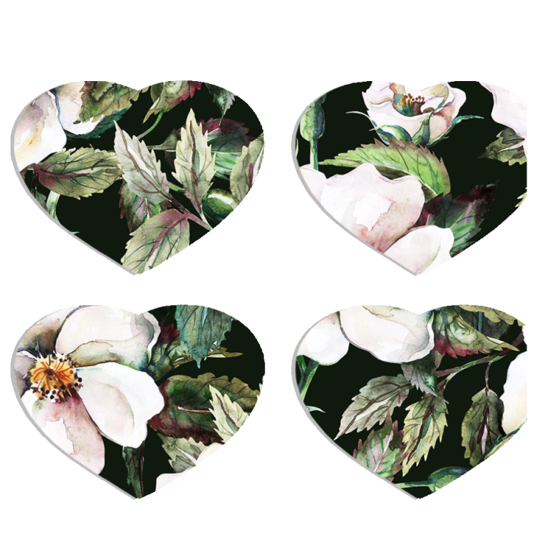 Магнитные фотопазлы Сердце 50 на 50 набор 4 штуки Blossom Roses