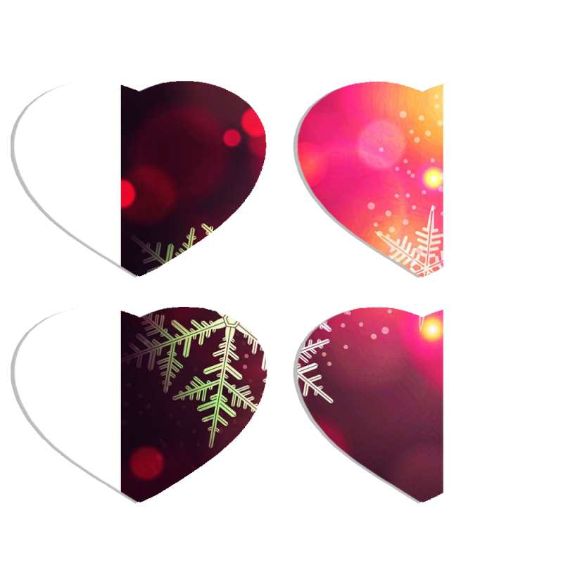 Магнитные фотопазлы Сердце 50 на 50 набор 4 штуки 