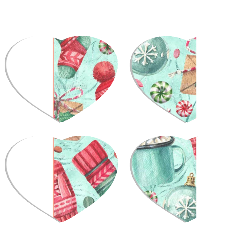 Магнитные фотопазлы Сердце 50 на 50 набор 4 штуки 