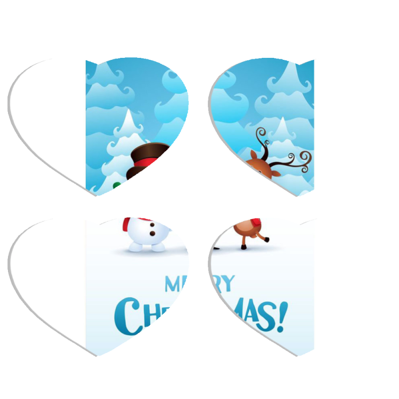 Магнитные фотопазлы Сердце 50 на 50 набор 4 штуки 