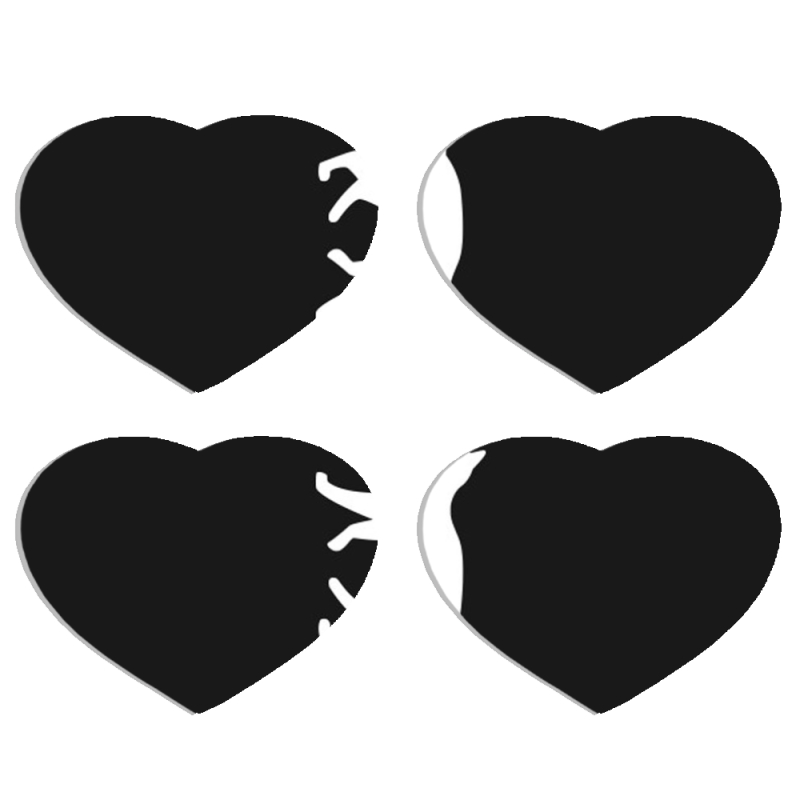 Магнитные фотопазлы Сердце 50 на 50 набор 4 штуки 