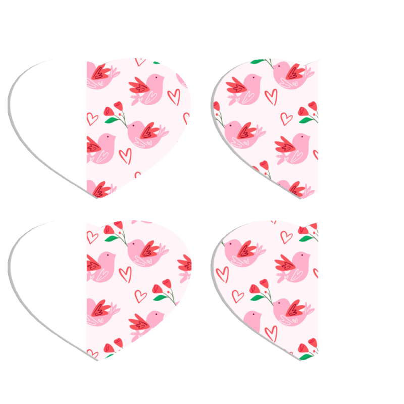 Магнитные фотопазлы Сердце 50 на 50 набор 4 штуки 