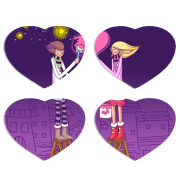 Магнитные фотопазлы Сердце 50 на 50 набор 4 штуки 