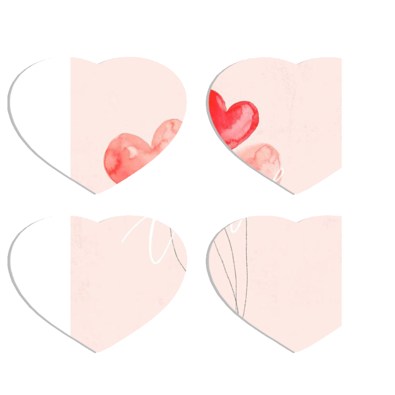 Магнитные фотопазлы Сердце 50 на 50 набор 4 штуки 