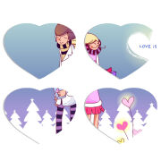 Магнитные фотопазлы Сердце 50 на 50 набор 4 штуки 