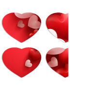 Магнитные фотопазлы Сердце 50 на 50 набор 4 штуки 