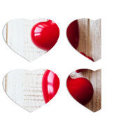 Магнитные фотопазлы Сердце 50 на 50 набор 4 штуки 