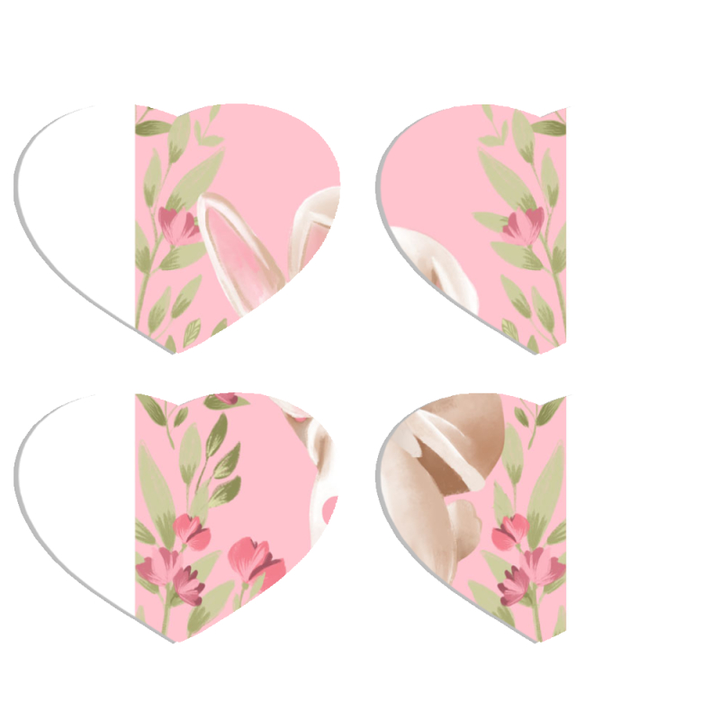 Магнитные фотопазлы Сердце 50 на 50 набор 4 штуки 