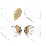 Магнитные фотопазлы Сердце 50 на 50 набор 4 штуки 