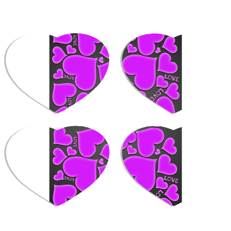 Магнитные фотопазлы Сердце 50 на 50 набор 4 штуки 