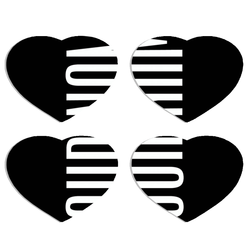 Магнитные фотопазлы Сердце 50 на 50 набор 4 штуки 