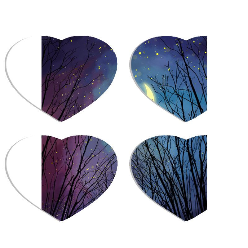 Магнитные фотопазлы Сердце 50 на 50 набор 4 штуки 