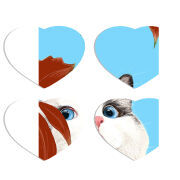 Магнитные фотопазлы Сердце 50 на 50 набор 4 штуки Wondering Cat