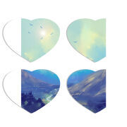 Магнитные фотопазлы Сердце 50 на 50 набор 4 штуки 