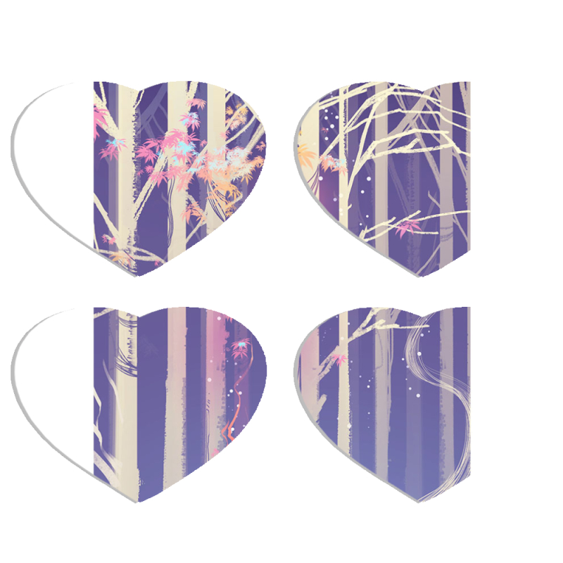 Магнитные фотопазлы Сердце 50 на 50 набор 4 штуки 