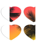 Магнитные фотопазлы Сердце 50 на 50 набор 4 штуки 