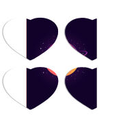 Магнитные фотопазлы Сердце 50 на 50 набор 4 штуки Desert-Planet