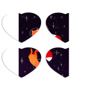 Магнитные фотопазлы Сердце 50 на 50 набор 4 штуки Fox-Astronauts