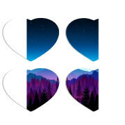 Магнитные фотопазлы Сердце 50 на 50 набор 4 штуки 