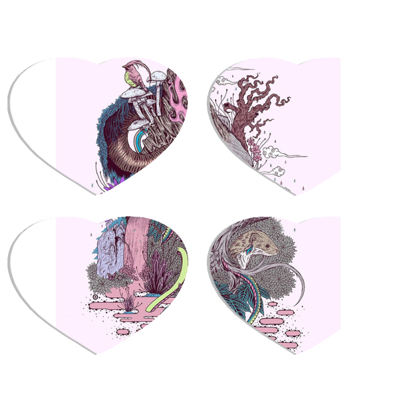 Магнитные фотопазлы Сердце 50 на 50 набор 4 штуки 