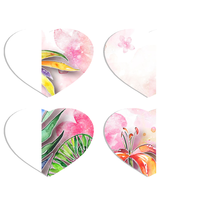 Магнитные фотопазлы Сердце 50 на 50 набор 4 штуки 