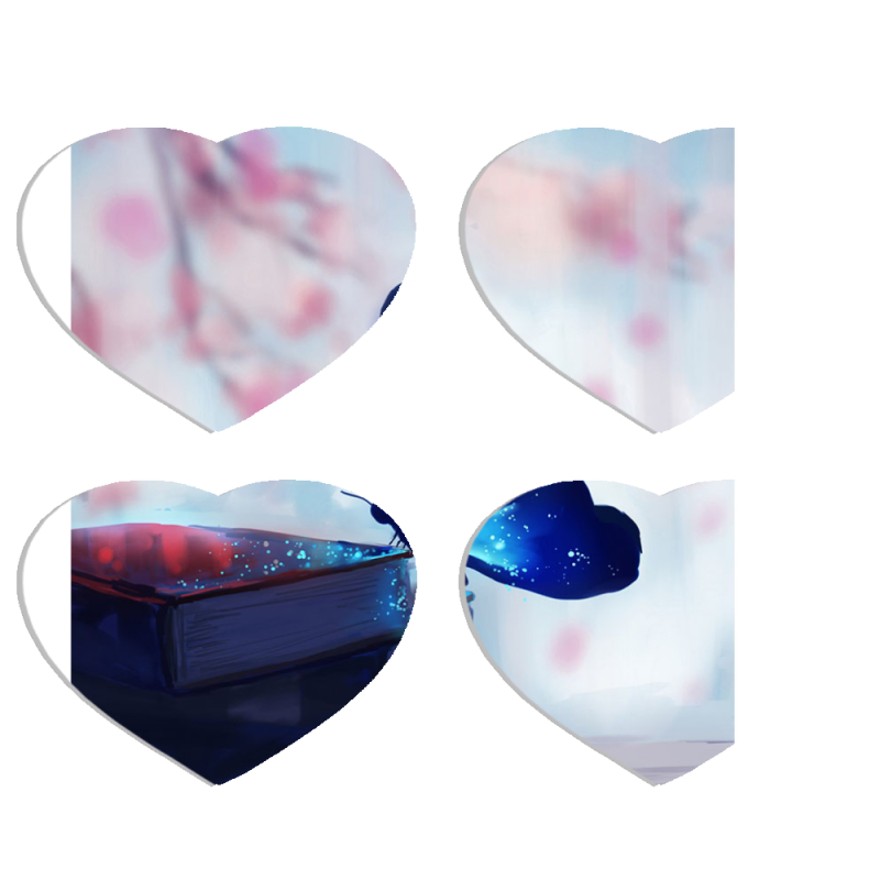 Магнитные фотопазлы Сердце 50 на 50 набор 4 штуки 
