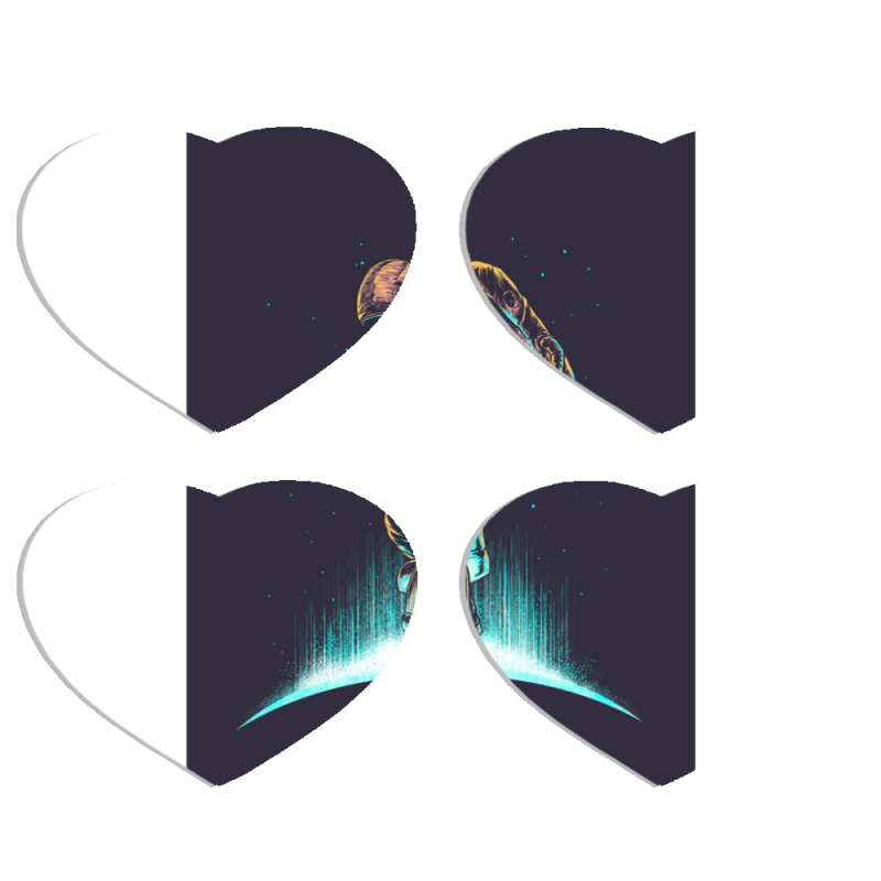 Магнитные фотопазлы Сердце 50 на 50 набор 4 штуки 