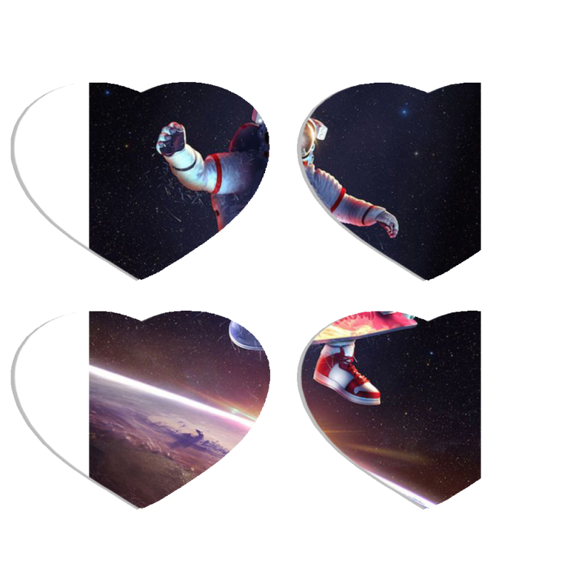 Магнитные фотопазлы Сердце 50 на 50 набор 4 штуки 