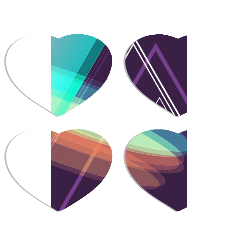 Магнитные фотопазлы Сердце 50 на 50 набор 4 штуки 