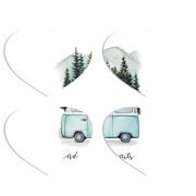 Магнитные фотопазлы Сердце 50 на 50 набор 4 штуки 