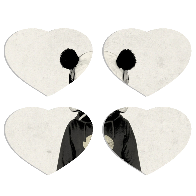 Магнитные фотопазлы Сердце 50 на 50 набор 4 штуки 