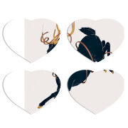 Магнитные фотопазлы Сердце 50 на 50 набор 4 штуки Black Deer