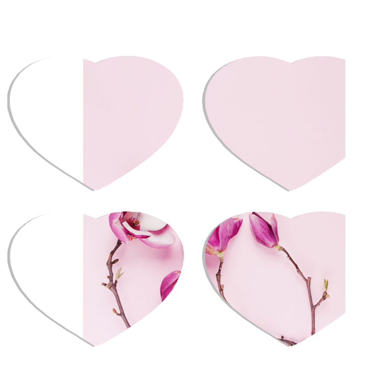 Магнитные фотопазлы Сердце 50 на 50 набор 4 штуки 