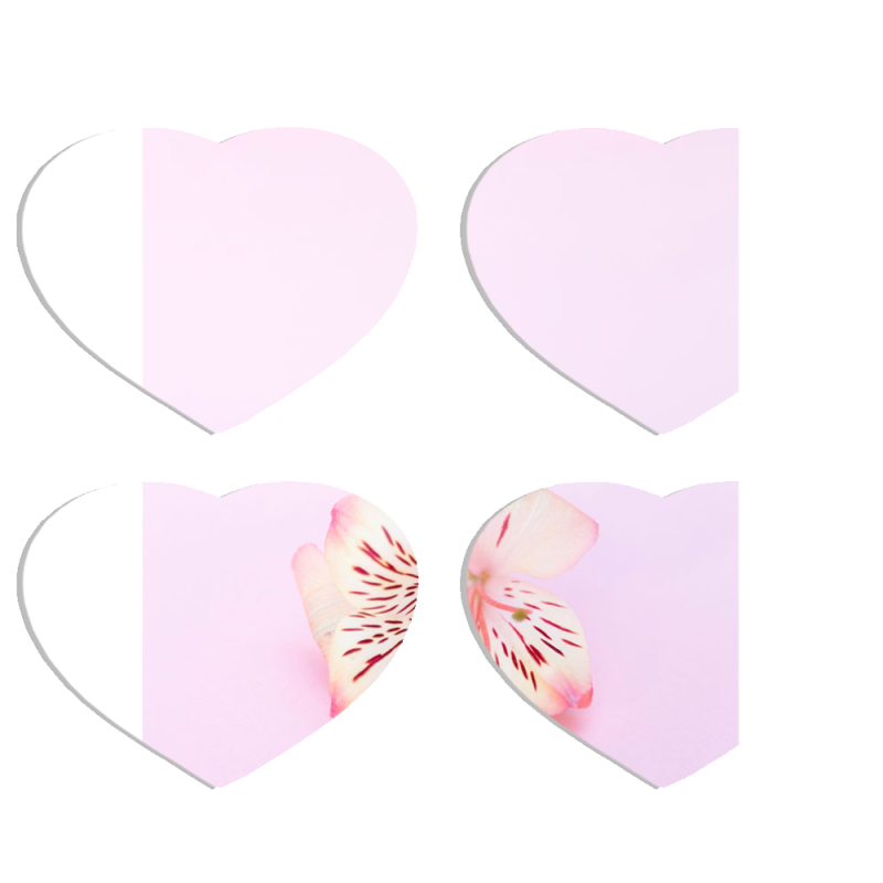 Магнитные фотопазлы Сердце 50 на 50 набор 4 штуки 