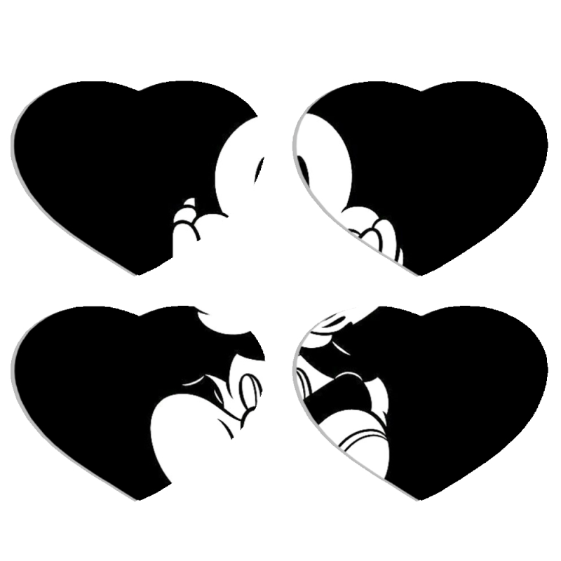 Магнитные фотопазлы Сердце 50 на 50 набор 4 штуки 